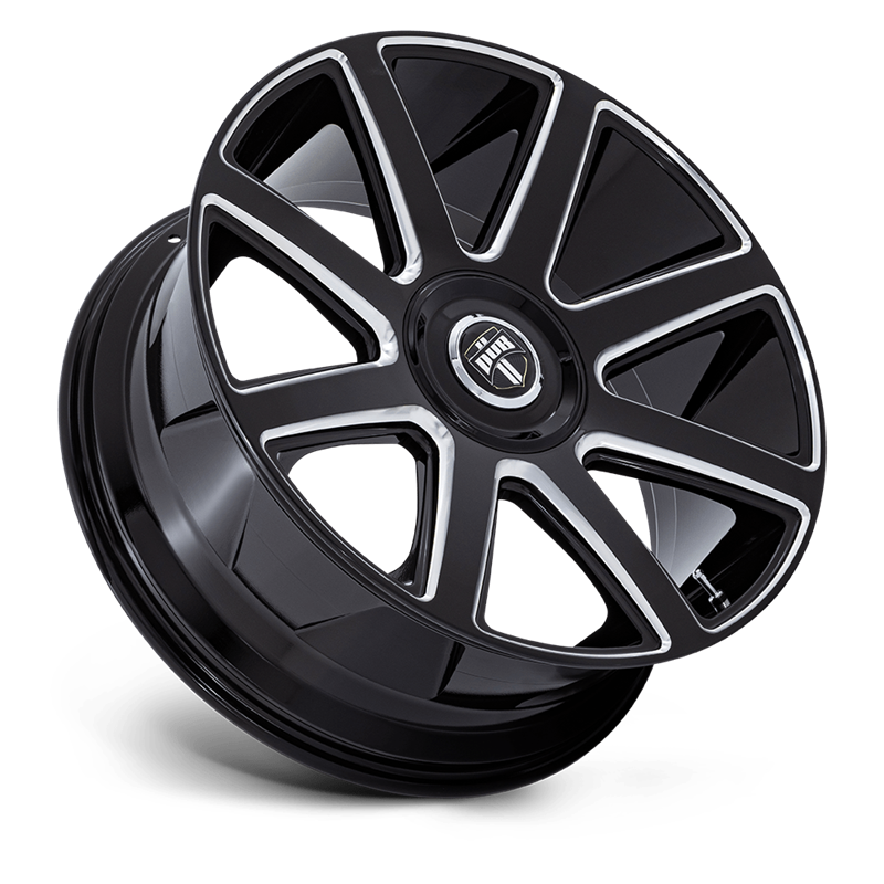 DUB Wheels | DC273 PULL 24x9.0 ET38 - GLOSS BLACK MILLED