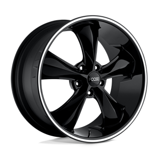 Foose Wheels | F104 LEGEND 17x7.0 ET1 - GLOSS BLACK MILLED