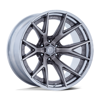 Fuel Off-Road | FC402 CATALYST 18x9.0 ET1 - PLATINUM W/ CHROME LIP