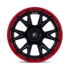 Fuel Off-Road | FC402 CATALYST 20x9.0 ET20 - MATTE BLACK W/ CANDY RED LIP