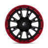 Fuel Off-Road | FC402 CATALYST 22x10.0 ET-18 - MATTE BLACK W/ CANDY RED LIP