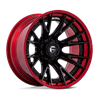 Fuel Off-Road | FC402 CATALYST 22x12.0 ET-44 - MATTE BLACK W/ CANDY RED LIP