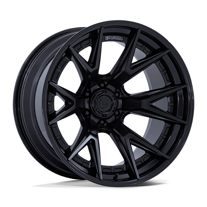 Fuel Off-Road | FC402 CATALYST 20x9.0 ET20 - MATTE BLACK W/ GLOSS BLACK LIP