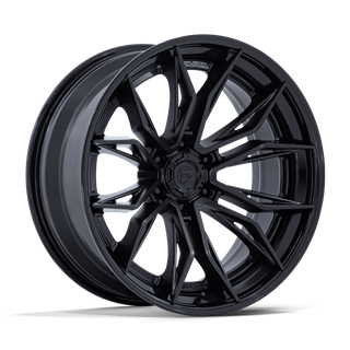 Fuel Off-Road | FC404 MUTINY 22x9.5 ET20 - MATTE BLACK W/ GLOSS BLACK LIP