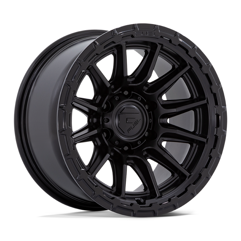 Fuel Off-Road | FC866 PISTON 17x8.5 ET25 - BLACKOUT W/ GLOSS BLACK LIP