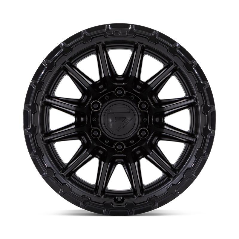 Fuel Off-Road | FC866 PISTON 17x8.5 ET25 - BLACKOUT W/ GLOSS BLACK LIP