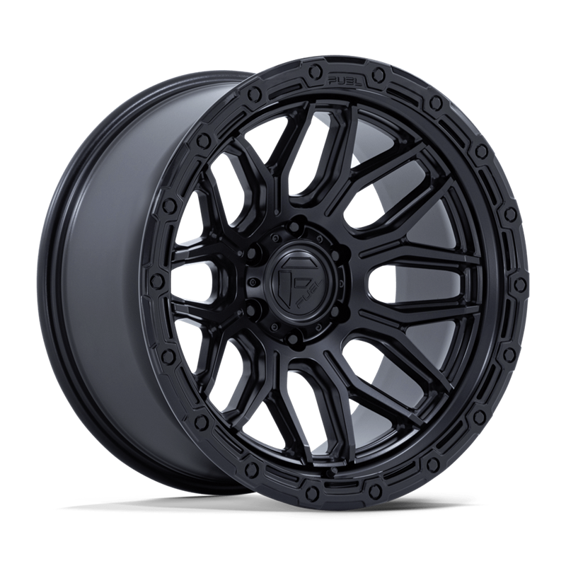 Fuel Off-Road | FC881 SURGE 20x9.0 ET20 - MATTE BLACK W/ GLOSS BLACK LIP