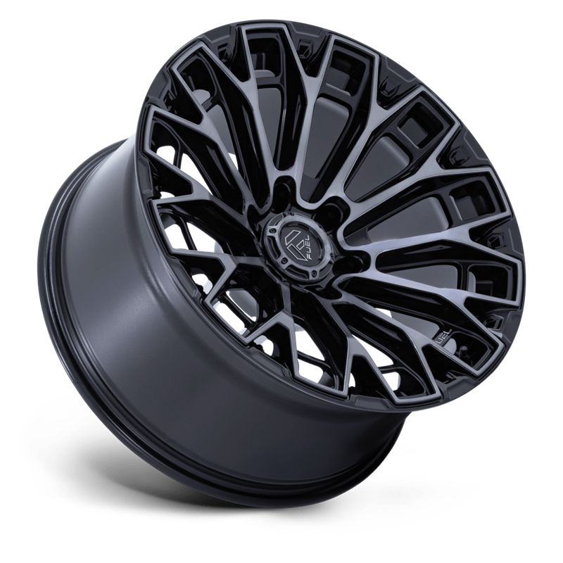 Fuel Off-Road | FC882 TRAX 20x9.0 ET1 - GLOSS BLACK MACHINED FACE DARK TINTED CLEAR