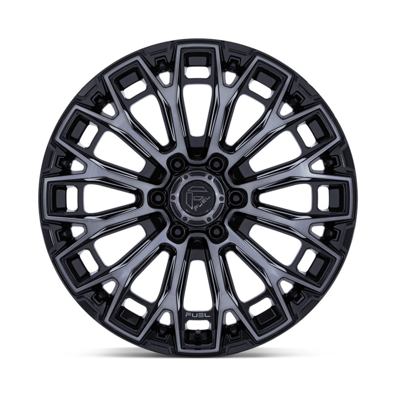 Fuel Off-Road | FC882 TRAX 20x9.0 ET1 - GLOSS BLACK MACHINED FACE DARK TINTED CLEAR