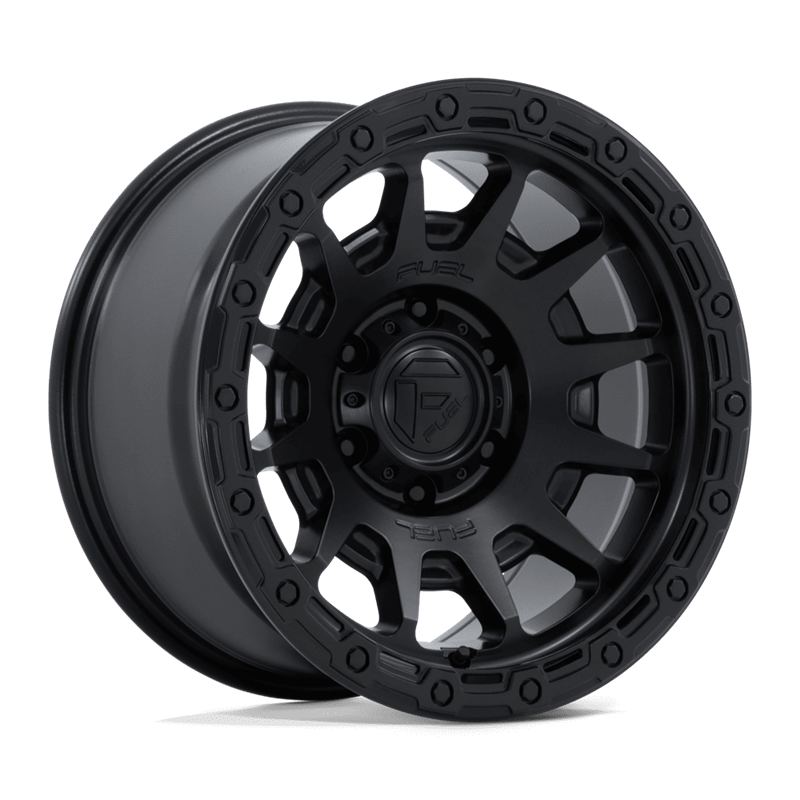 Fuel Off-Road | FC884 FORTRESS 18x9.0 ET1 - MATTE BLACK W/ GLOSS BLACK LIP