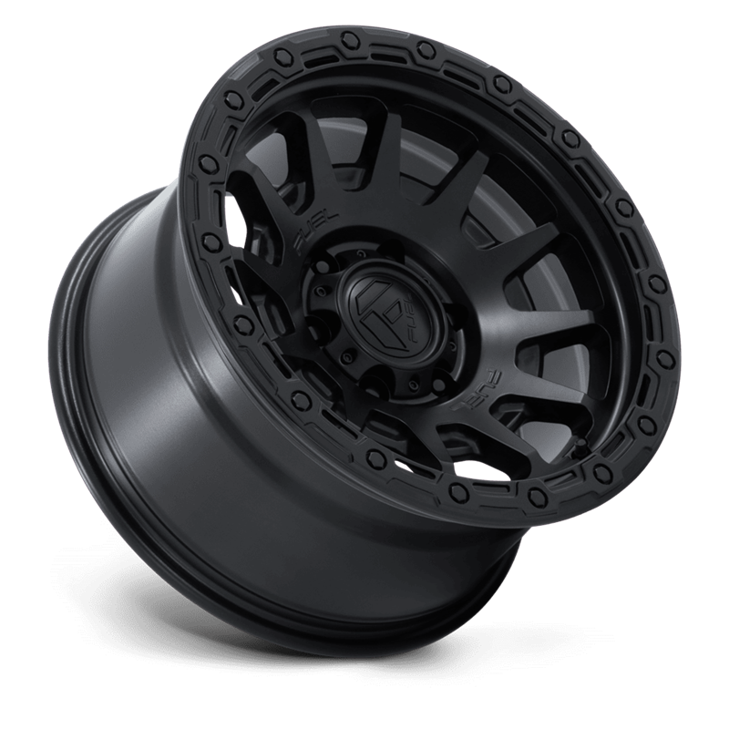 Fuel Off-Road | FC884 FORTRESS 18x9.0 ET1 - MATTE BLACK W/ GLOSS BLACK LIP