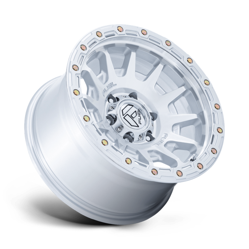 Fuel Off-Road | FC884 FORTRESS 17x8.5 ET25 - GLOSS SILVER W/ MACHINED FACE