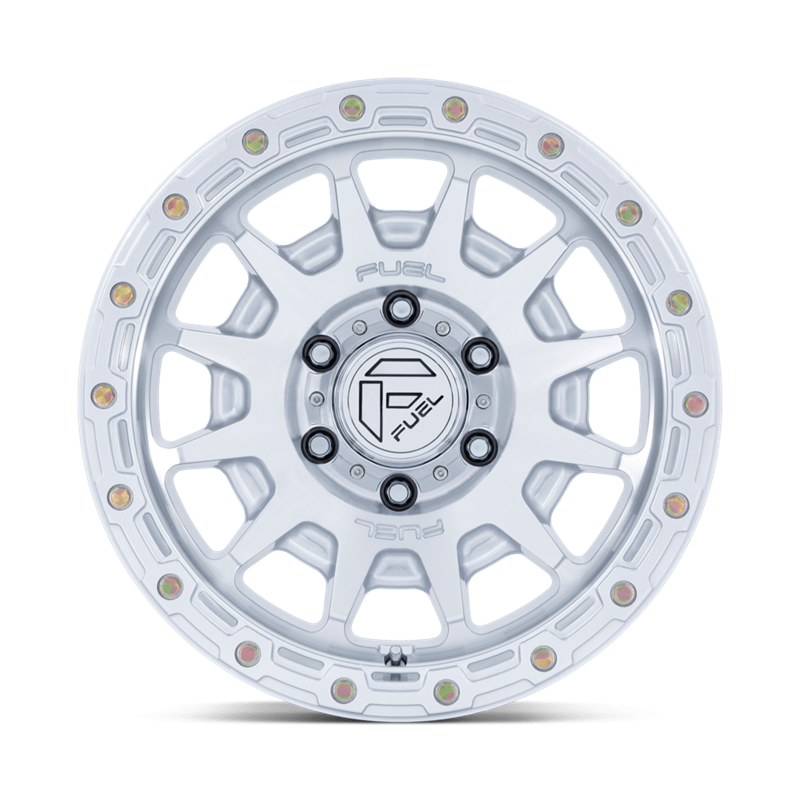 Fuel Off-Road | FC884 FORTRESS 17x8.5 ET25 - GLOSS SILVER W/ MACHINED FACE