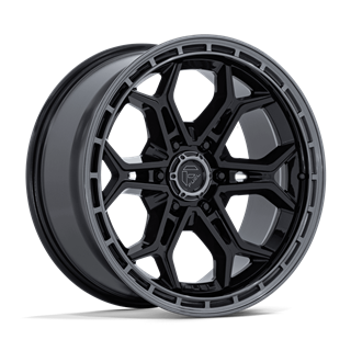Fuel Off-Road | FC896 HEATHEN 20x9.0 ET1 - GLOSS BLACK W/ GUNMETAL LIP