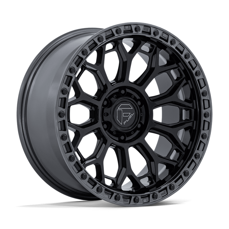 Fuel Off-Road | FC901 TALON 20x9.0 ET1 - GLOSS BLACK W/ GUNMETAL LIP