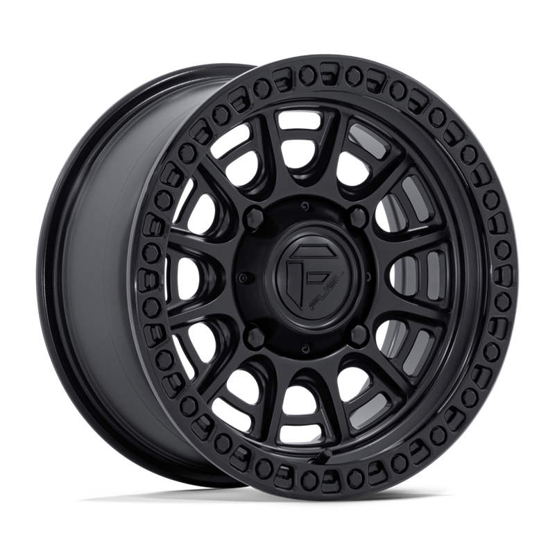 Fuel Off-Road | FV832 CYCLE UTV 15x7.0 ET10 - MATTE BLACK W/ GLOSS BLACK LIP