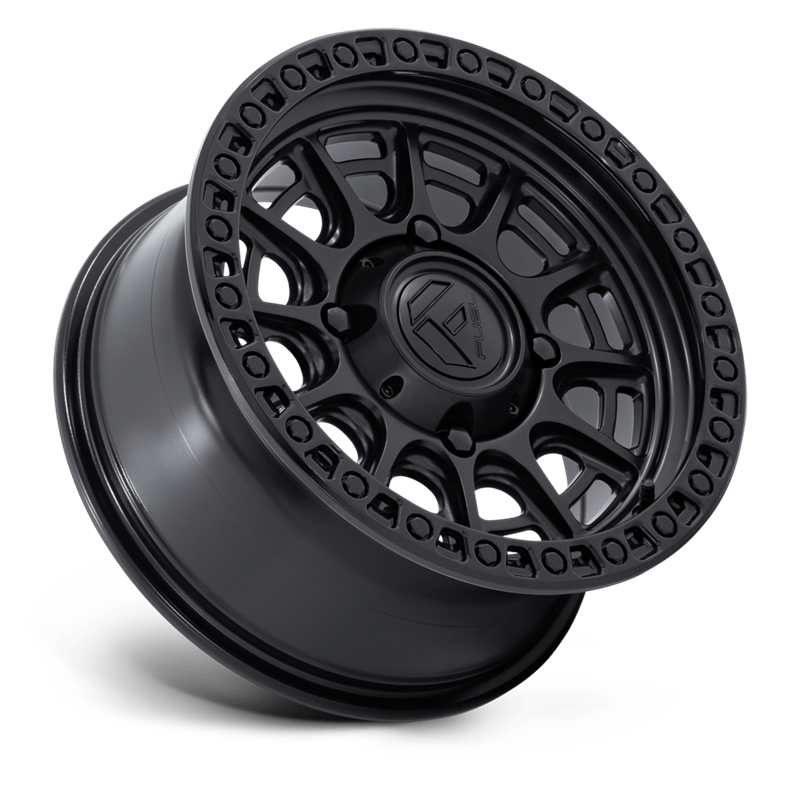 Fuel Off-Road | FV832 CYCLE UTV 15x7.0 ET10 - MATTE BLACK W/ GLOSS BLACK LIP