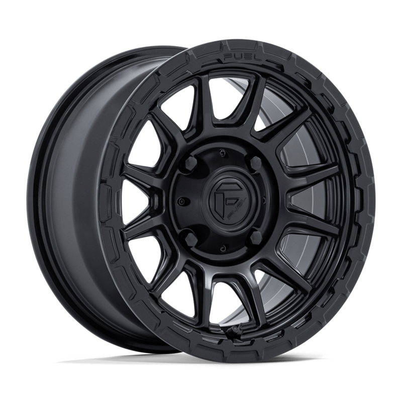 Fuel Off-Road | FV866 PISTON UTV 15x7.0 ET38 - MATTE BLACK W/ GLOSS BLACK LIP