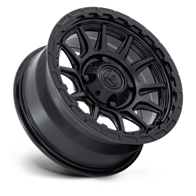 Fuel Off-Road | FV866 PISTON UTV 15x7.0 ET38 - MATTE BLACK W/ GLOSS BLACK LIP