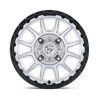 Fuel Off-Road | FV866 PISTON UTV 15x7.0 ET10 - HYPER SILVER MACHINED FACE MATTE BLACK LIP