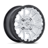 Fuel Off-Road | FV866 PISTON UTV 15x7.0 ET38 - HYPER SILVER MACHINED FACE MATTE BLACK LIP