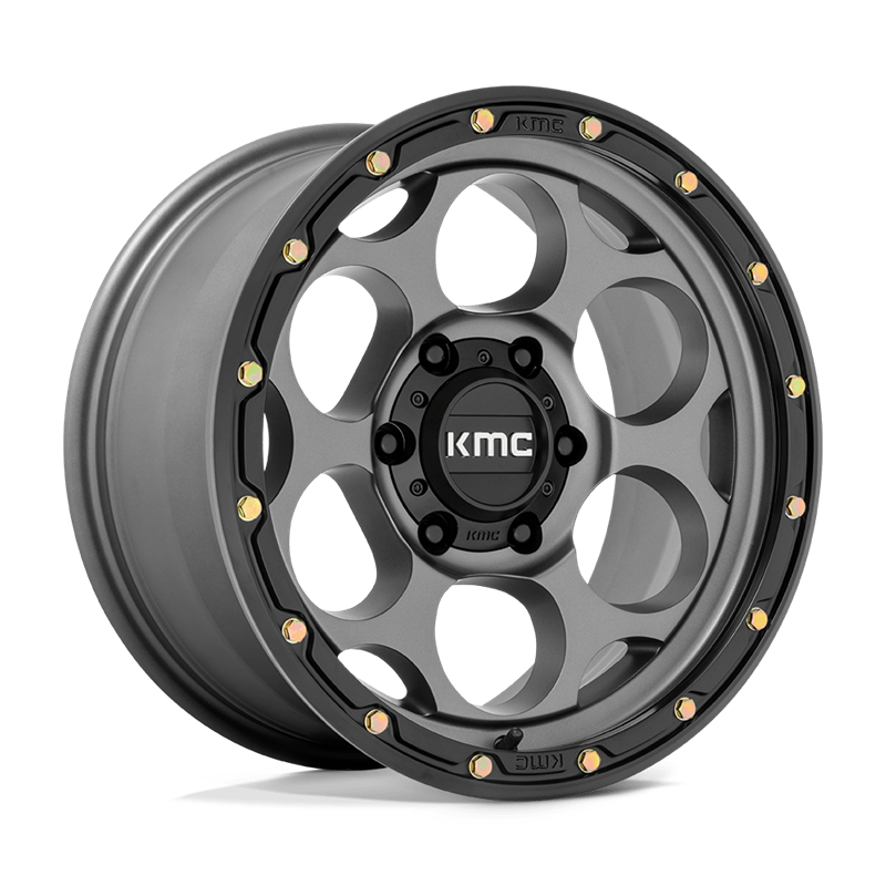 KMC | KM541 DIRTY HARRY 17x8.5 ET0 - SATIN GRAY W/ BLACK LIP
