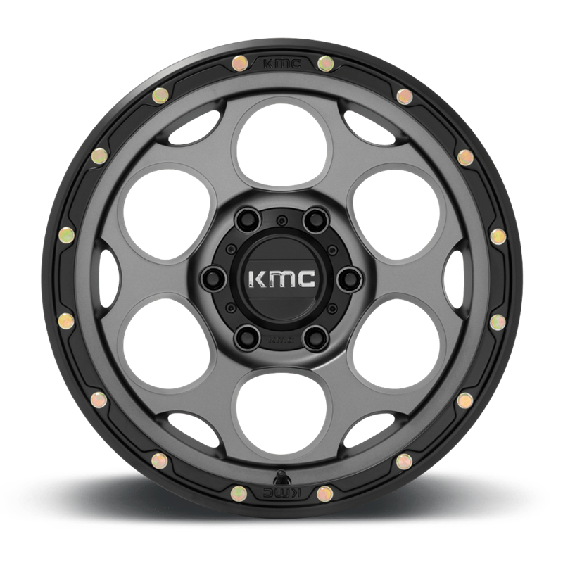 KMC | KM541 DIRTY HARRY 17x8.5 ET0 - SATIN GRAY W/ BLACK LIP