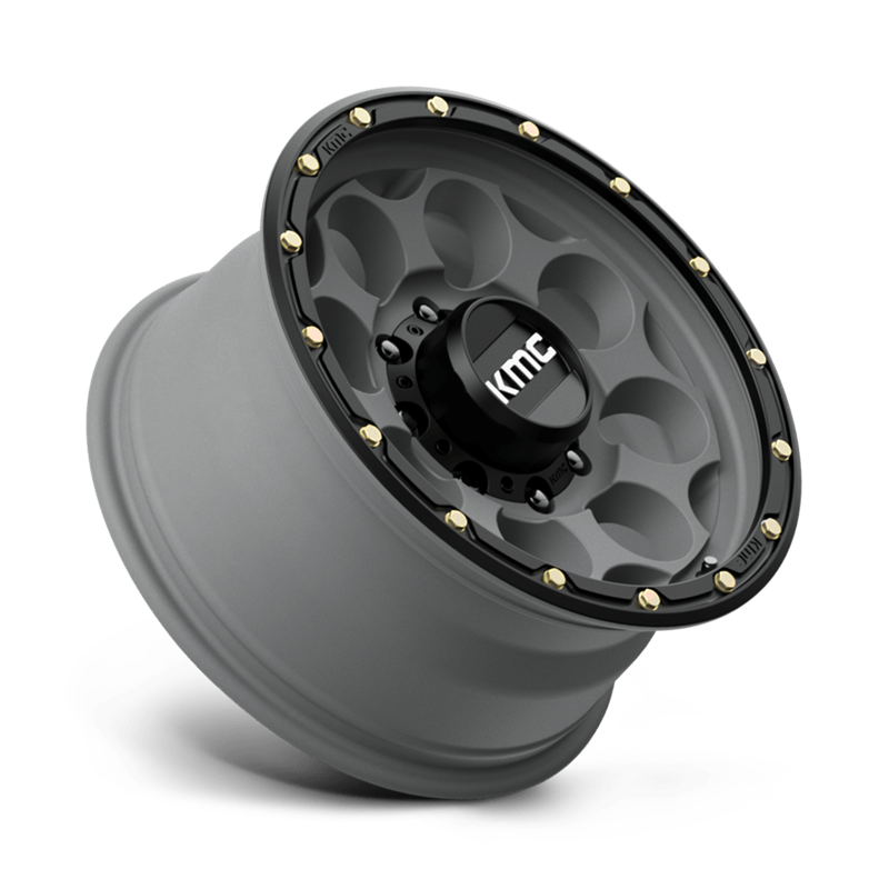 KMC | KM541 DIRTY HARRY 17x8.5 ET0 - SATIN GRAY W/ BLACK LIP