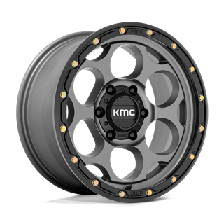 KMC | KM541 DIRTY HARRY 17x9.0 ET-12 - SATIN GRAY W/ BLACK LIP