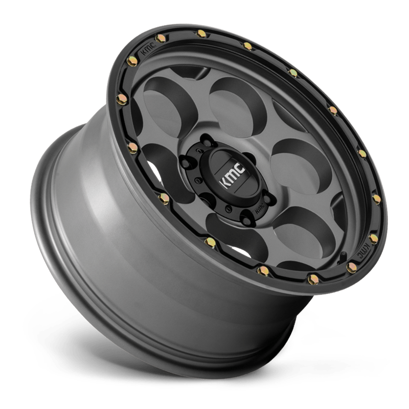KMC | KM541 DIRTY HARRY 17x9.0 ET-12 - SATIN GRAY W/ BLACK LIP