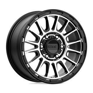 KMC | KM542 IMPACT 16x8.0 ET0 - SATIN BLACK MACHINED