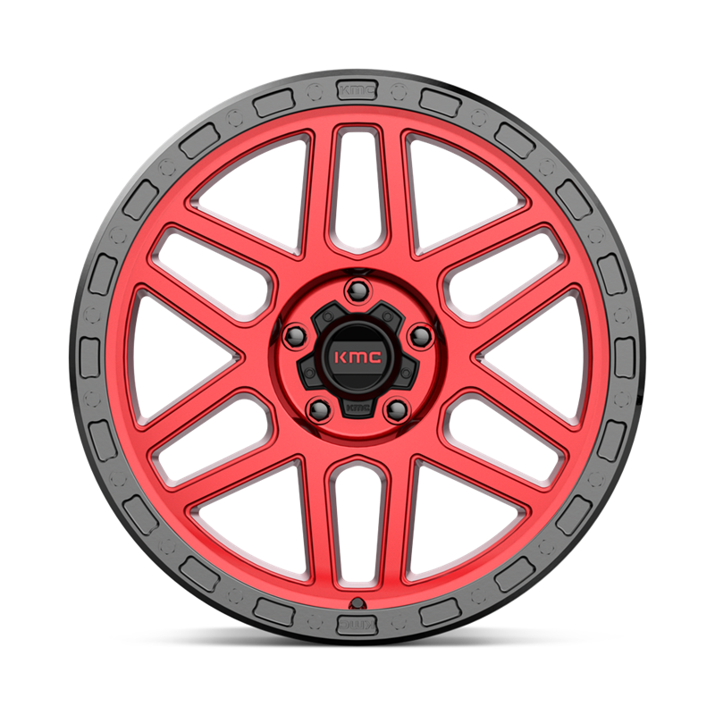KMC | KM544 MESA 20x9.0 ET25 - CANDY RED W/ BLACK LIP