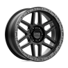 KMC | KM544 MESA 20x9.0 ET0 - SATIN BLACK W/ GLOSS BLACK LIP
