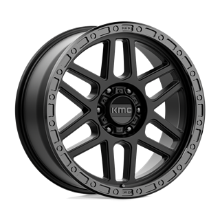KMC | KM544 MESA 20x9.0 ET18 - SATIN BLACK W/ GLOSS BLACK LIP