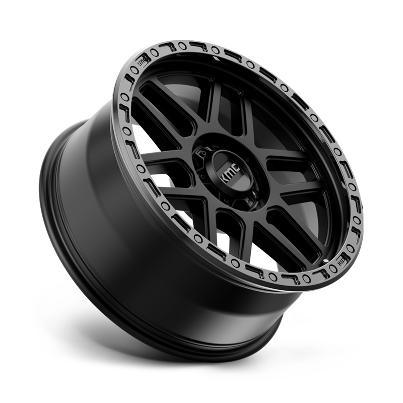 KMC | KM544 MESA 20x9.0 ET18 - SATIN BLACK W/ GLOSS BLACK LIP
