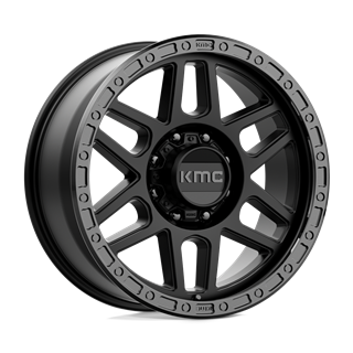 KMC | KM544 MESA 20x9.0 ET18 - SATIN BLACK W/ GLOSS BLACK LIP
