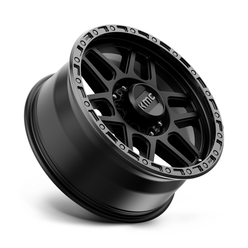 KMC | KM544 MESA 20x9.0 ET18 - SATIN BLACK W/ GLOSS BLACK LIP