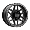 KMC | KM544 MESA 20x9.0 ET0 - SATIN BLACK W/ GLOSS BLACK LIP