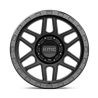 KMC | KM544 MESA 20x9.0 ET0 - SATIN BLACK W/ GLOSS BLACK LIP
