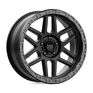 KMC | KM544 MESA 17x8.5 ET0 - SATIN BLACK W/ GLOSS BLACK LIP