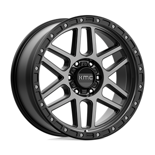 KMC | KM544 MESA 17x9.0 ET-12 - SATIN BLACK W/ GRAY TINT