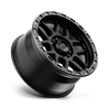 KMC | KM544 MESA 17x9.0 ET-12 - SATIN BLACK W/ GLOSS BLACK LIP