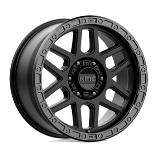 KMC | KM544 MESA 17x9.0 ET18 - SATIN BLACK W/ GLOSS BLACK LIP
