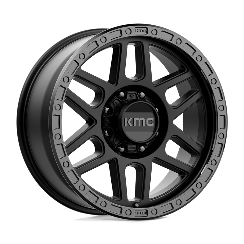 KMC | KM544 MESA 17x9.0 ET18 - SATIN BLACK W/ GLOSS BLACK LIP