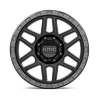 KMC | KM544 MESA 17x9.0 ET18 - SATIN BLACK W/ GLOSS BLACK LIP