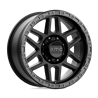KMC | KM544 MESA 17x9.0 ET18 - SATIN BLACK W/ GLOSS BLACK LIP