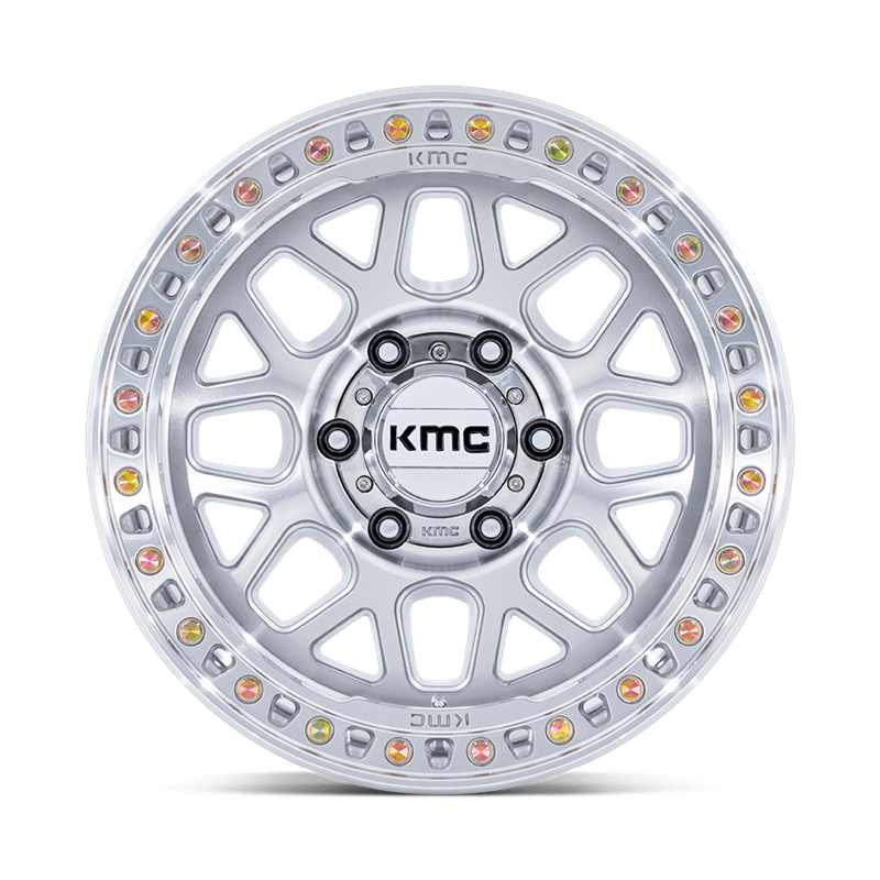 KMC | KM549 GRS 17x9.0 ET0 - GLOSS SILVER W/ MACHINED FACE