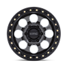 KMC | KM550 RIOT SBL 17x9.0 ET-12 - ANTHRACITE W/ SATIN BLACK LIP