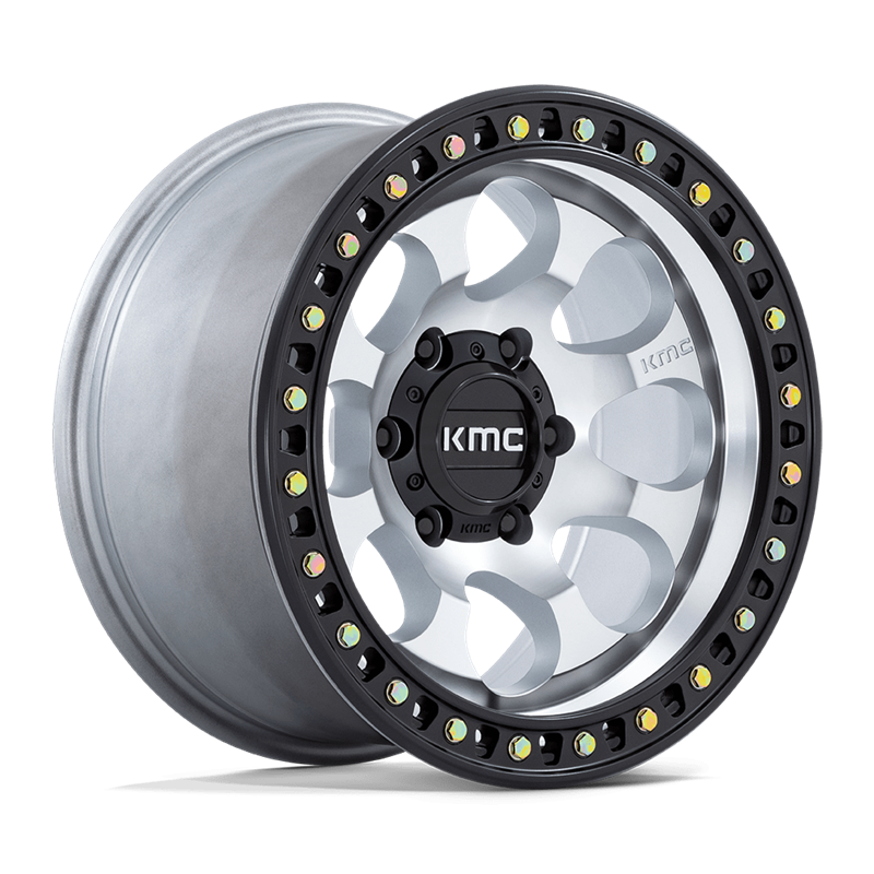 KMC | KM550 RIOT SBL 17x9.0 ET-12 - MACHINED W/ SATIN BLACK LIP