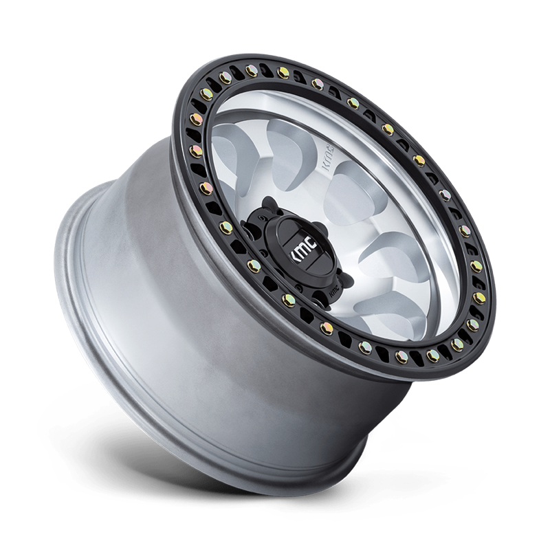 KMC | KM550 RIOT SBL 17x9.0 ET-12 - MACHINED W/ SATIN BLACK LIP